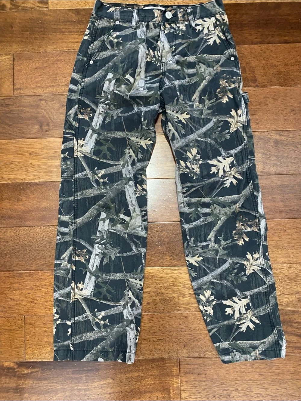 PacSun Men's Camouflage Cargo Pants - Black & Brown
